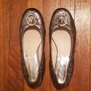 Michael Kors Pewter Ballet Flats, Size 10M